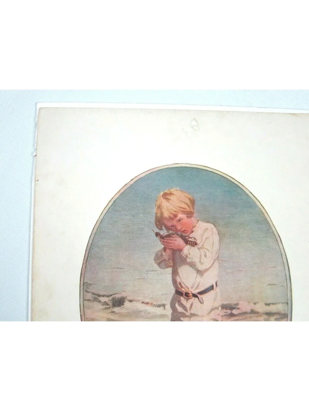 Antique 1914 Collier's Litho Art Print Billy Boy by Jessie Willcox Smith 15x12